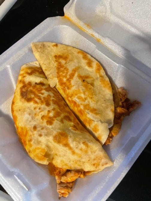 (2) Grilled Chicken Quesadillas.
