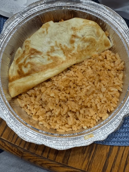 Kids #5. One Quesadilla W/Rice.