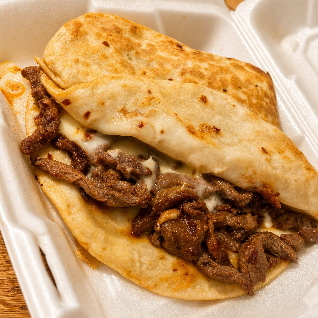 (2) Grilled Steak Quesadillas.